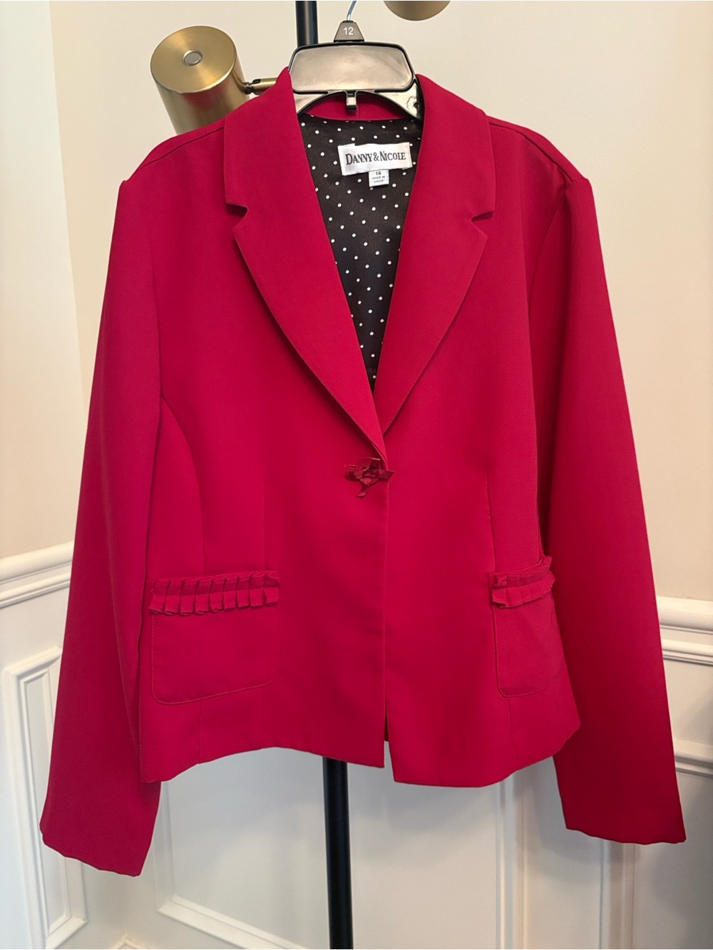NWOT Danny & Nicole Bright Red Women's Blazer Jacket